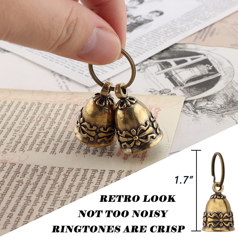 Kcrygogo Copper Collar Bell For Small Pet, 0.7 Inch Bell For Cats And Dogs,Noise Not Loud Come With Silver Pet Anti-Lost Id Pend