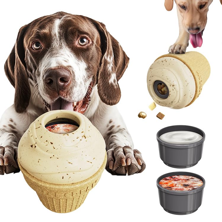 Multi-Functional Interactive Dog Toys, Treat Dispenser - Enrichment Puzzle, Frozen Slow Feeder Licking Toy for Medium/Large Dogs