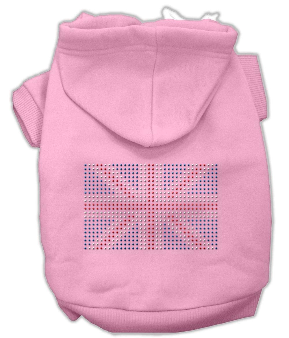 Pet, Dog & Cat Hoodie Rhinestone, &quot;British Flag&quot; Red 3XL (25-35 lbs.)