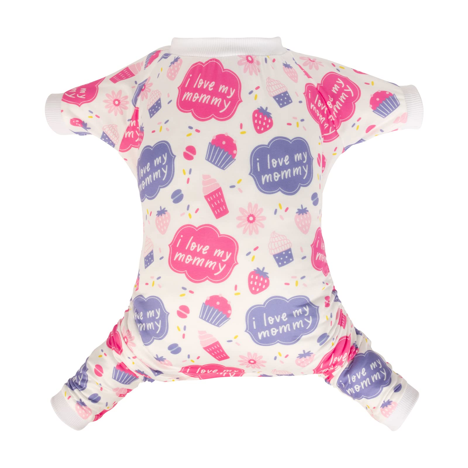 Cutebone Small Dog Pajamas Shirt Stretchy Summer Puppy Pjs Soft Cat Onesies Pet Clothes For Daily Wear Da18M