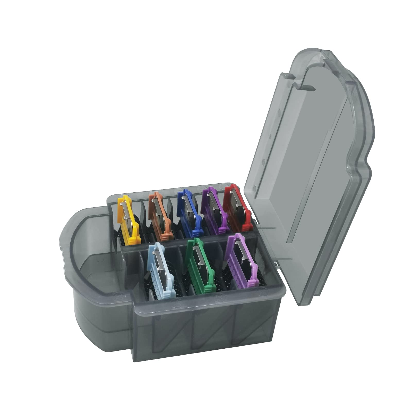 Animal Stainless Steel Attachment 8 Colors Guide Comb Set From 1/8 Inch To 1 Inch(3-25Mm),Compatible With Andis, Oster A5, Wahl