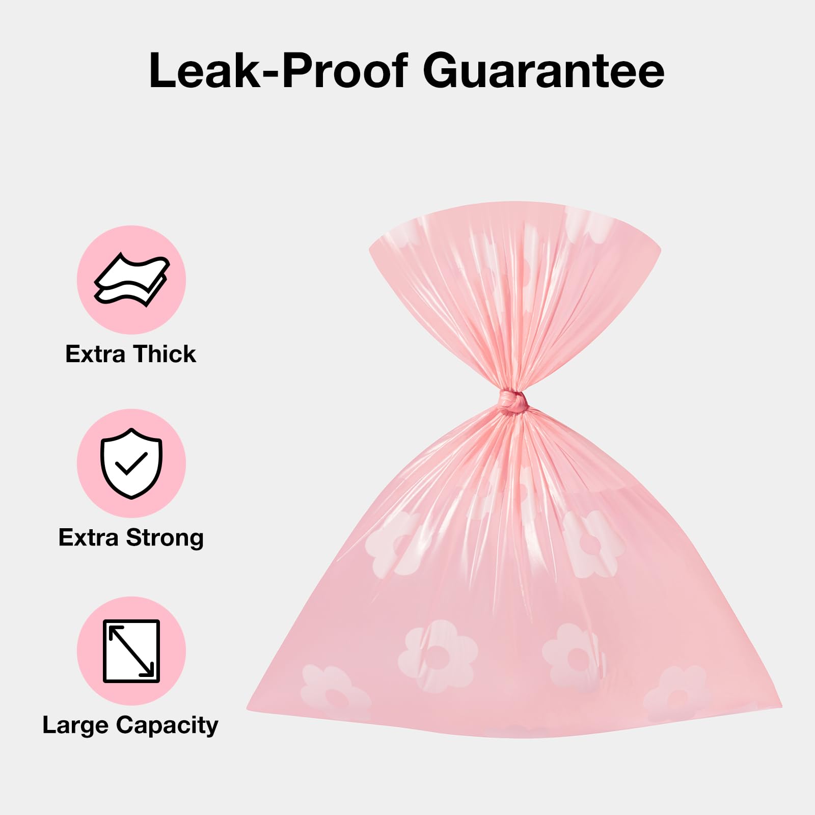 VETRESKA Lavender Scented Dog Poop Bags, Leak Proof, Extra Thick, 540 Count, Pink, High Density Polyethylene
