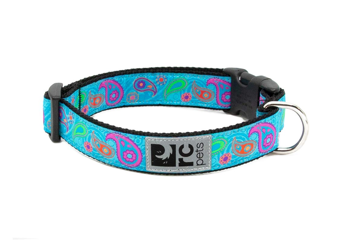 Rc Pets 3/4 Inch Adjustable Dog Clip Collar, Small, Tropical Paisley