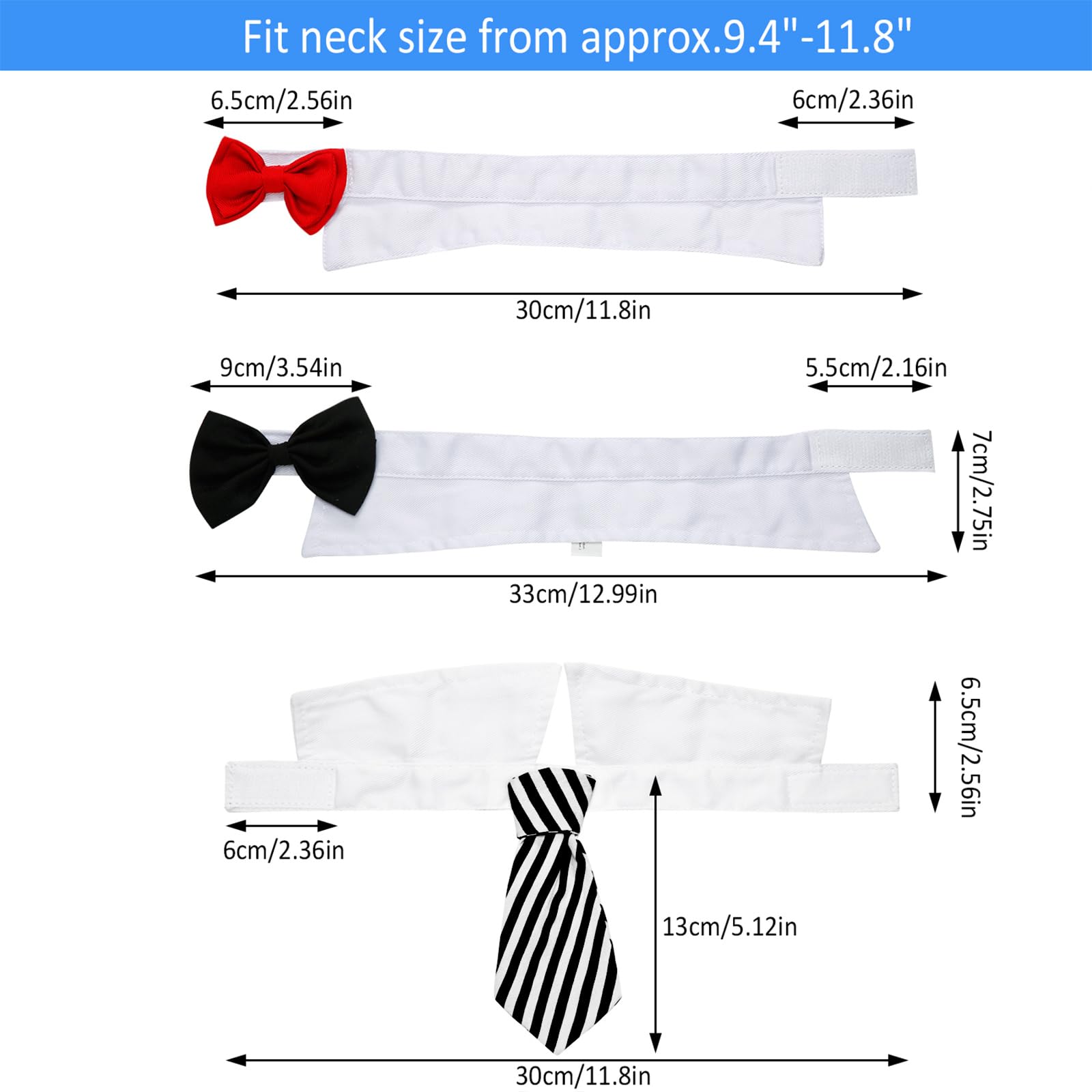 4 Pieces Pet Bow Tie Adjustable Pet Neck Tie Costume Formal Dog Collar For Small Dogs And Cats Puppy Grooming Ties Party Accessories (S, Black, Red, Red White, Black White)