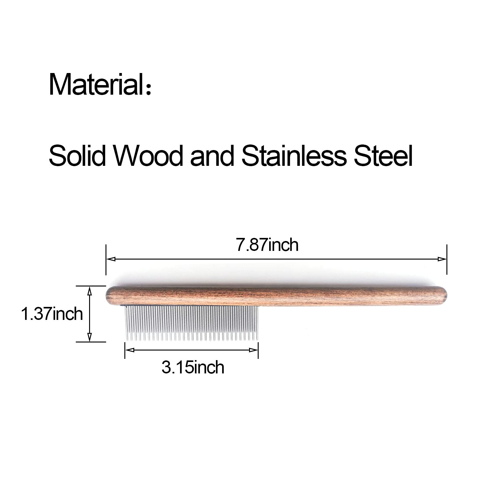 Cat Comb,Dog Comb,Solid Wood Pet Comb Grooming Tool For Cats,Dogs And Rabbits