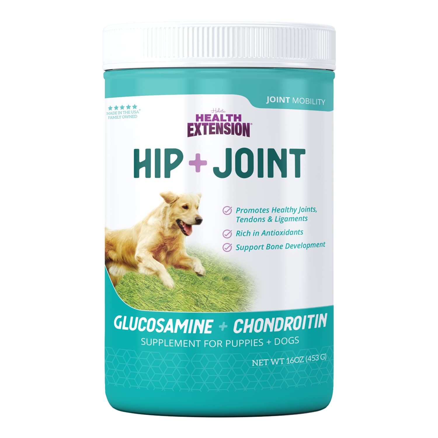 Health Extension Chondroitin with Glucosamine for Dog, Arthritis Pain Relief Vitamin, Joint & Hip Supplement Cheese Flavored Pow
