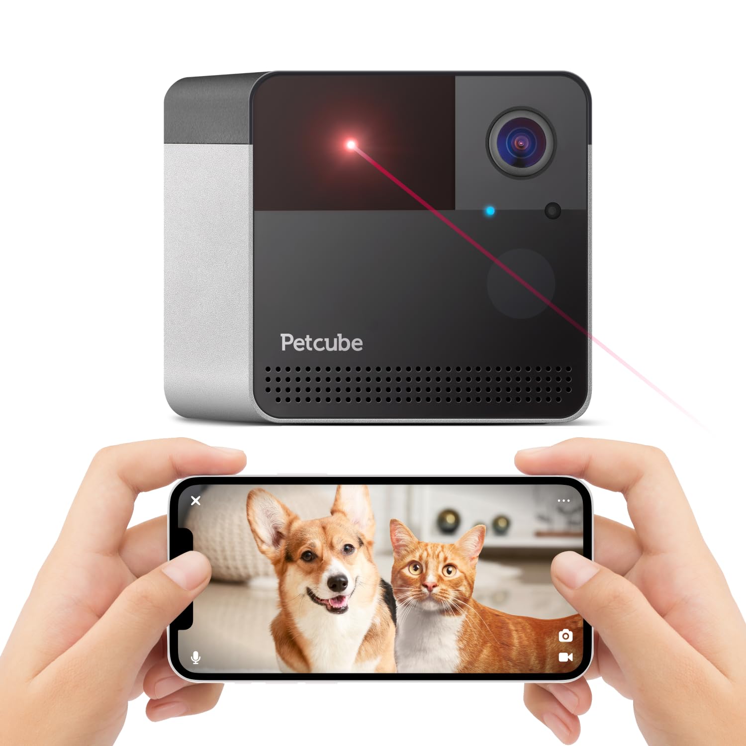 Petcube Play 2 Wi-Fi Pet Camera With Laser Toy For Cats & Dogs, 1080P Hd Video, 160 Full-Room View, 2-Way Audio, Sound/Motion Al