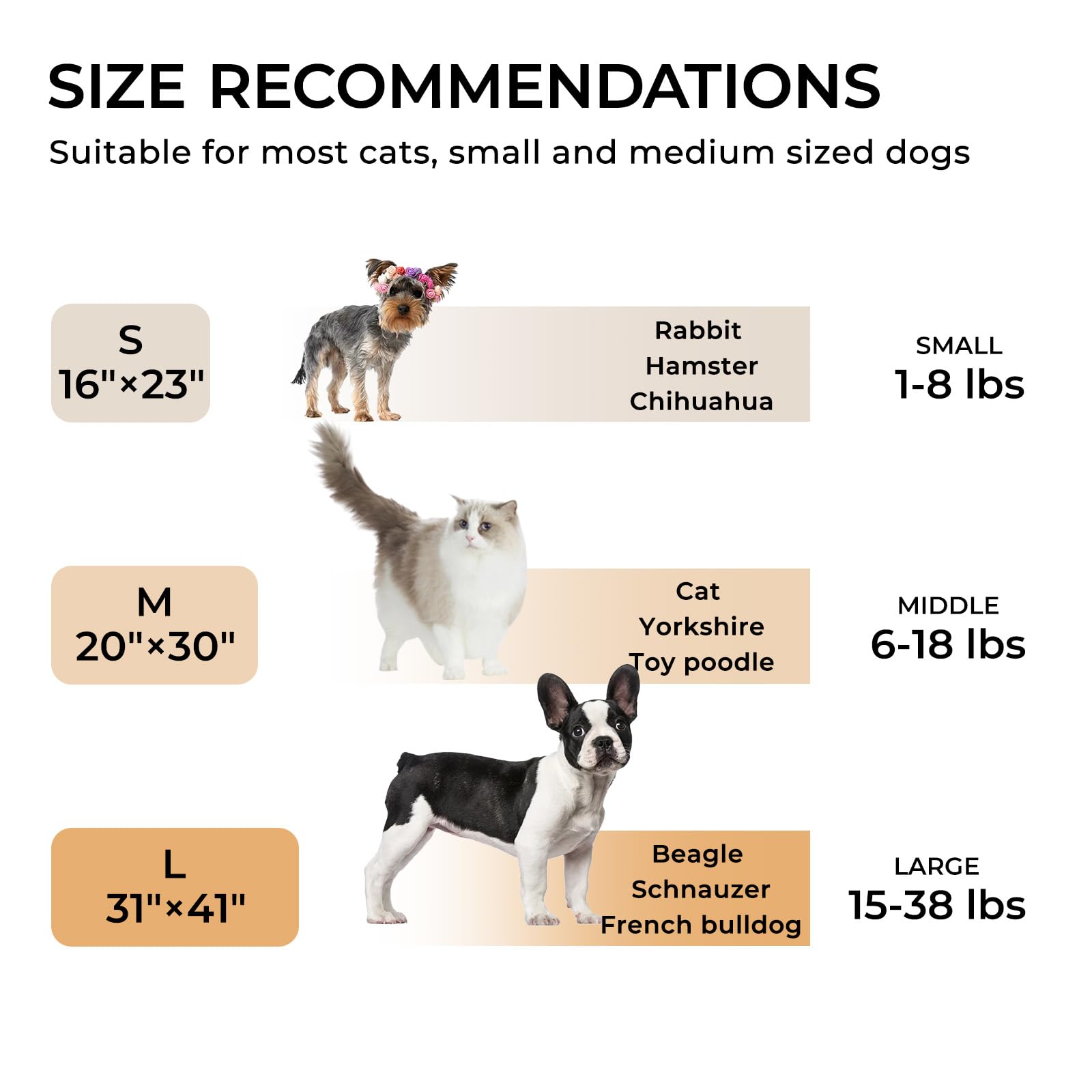 1 Pack 3 Calming Blankets Fluffy Premium Fleece Pet Blanket Soft Sherpa Throw For Dog Puppy Cat Beige Small (23' X16'')