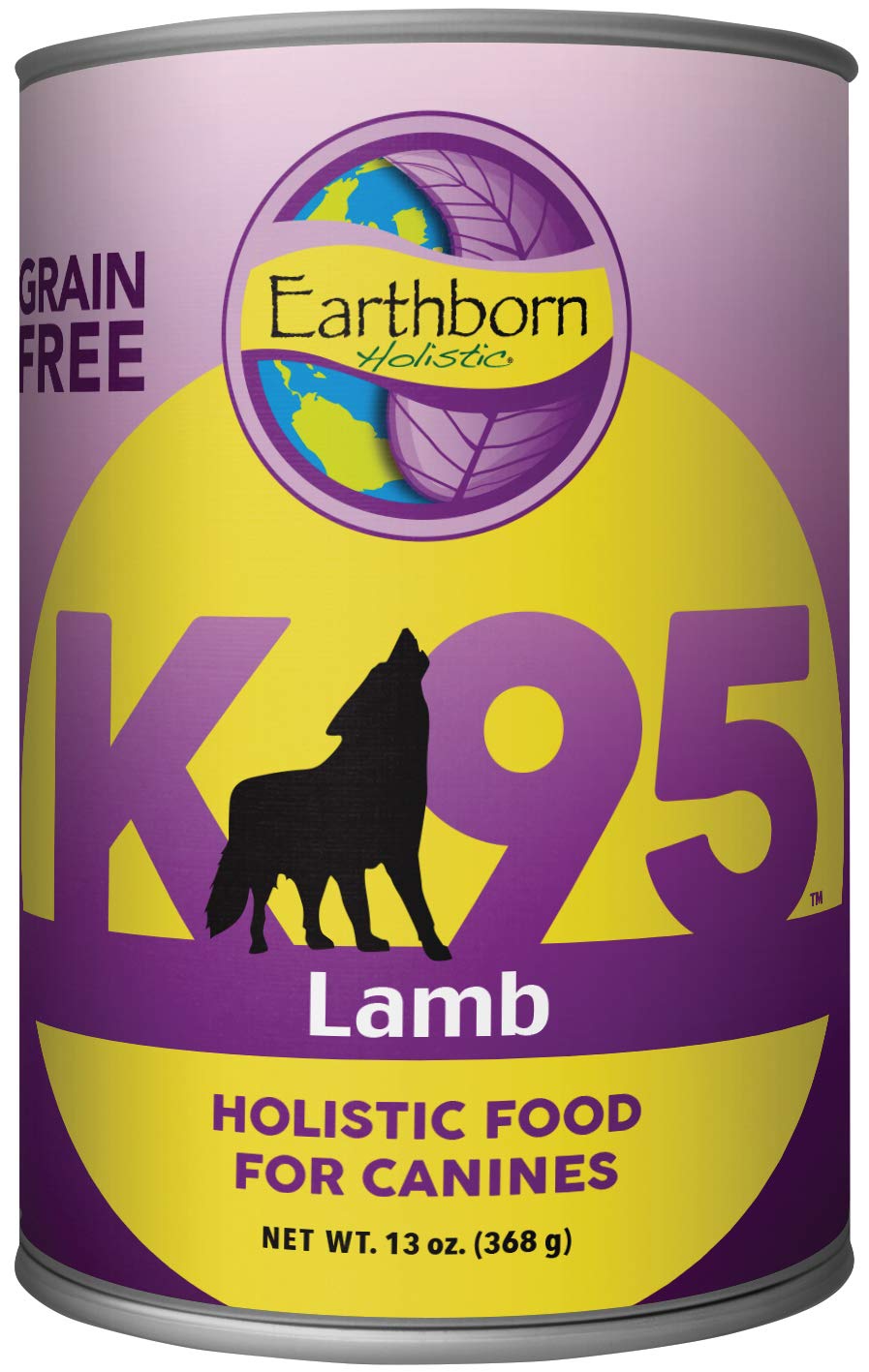 Earthborn Holistic K95 Lamb Recipe Grain-Free Canned Moist Dog Food 13 oz Can