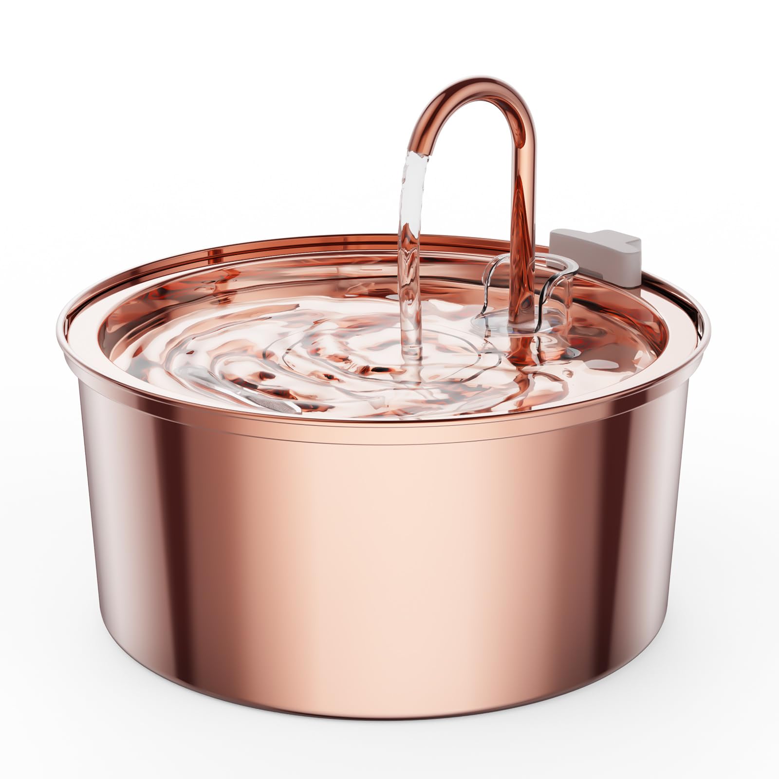Tomxcute Cat Water Fountain Stainless Steel - 108Oz/3.2L Cat Fountain For Drinking- Large Capacity Pet Water Fountain - Copper S