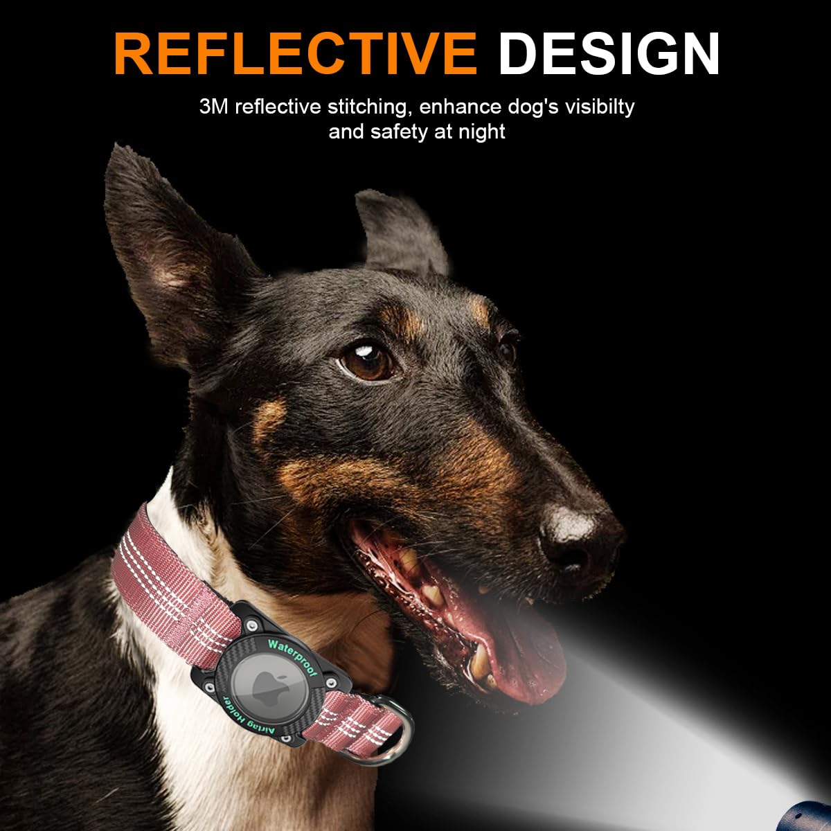 Airtag Dog Collar, Ipx8 Waterproof Air Tag Dog Collar Holder, Reflective, Durable, Comfortable Padded Gps Collars For Small Medi
