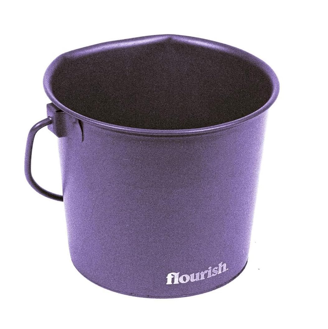Flourish Pets Stainless Steel Dog Bucket (2 Qt Purple Powder Coated 2 Pack)