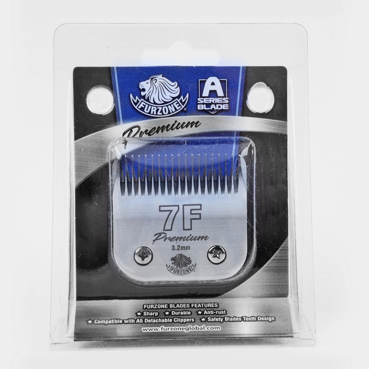 FURZONE Detachable Blade - Size 7F Blade 1/8'', Made of Durable Japanese Steel, Compatible with Most Andis, Oster, Wahl A5 Clipp