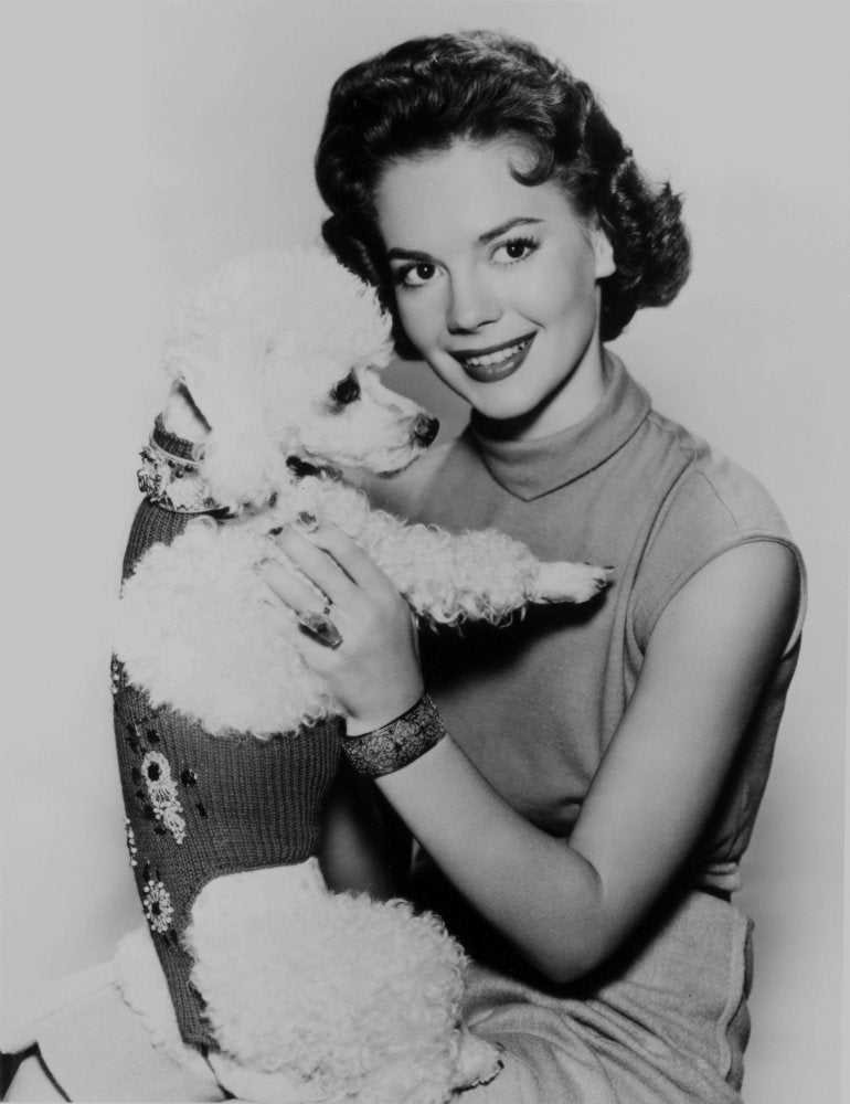 Natalie Wood Holding A Dog In Sleeve Less Dress Photo Print (24 X 30)