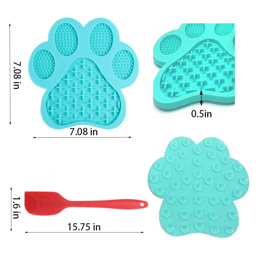 Dog Licking Mat for Anxiety Peanut Butter Slow Feeder Bowls Licking Pad with Strong Suction to Wall for Pet Bathing,Grooming,and