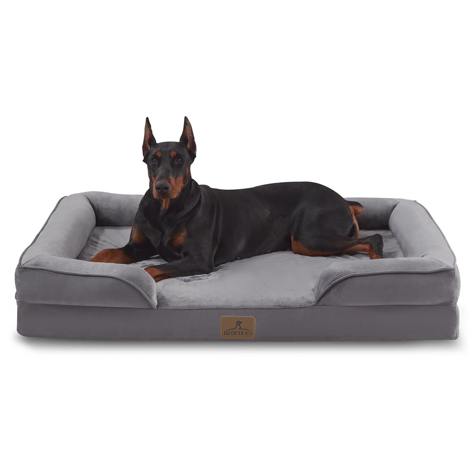 Bedfolks Orthopedic Dog Bed, Waterproof Dog Sofa Bed For Extra Large Dogs, Egg Foam Pet Couch Bed With Removable Washable Cover 
