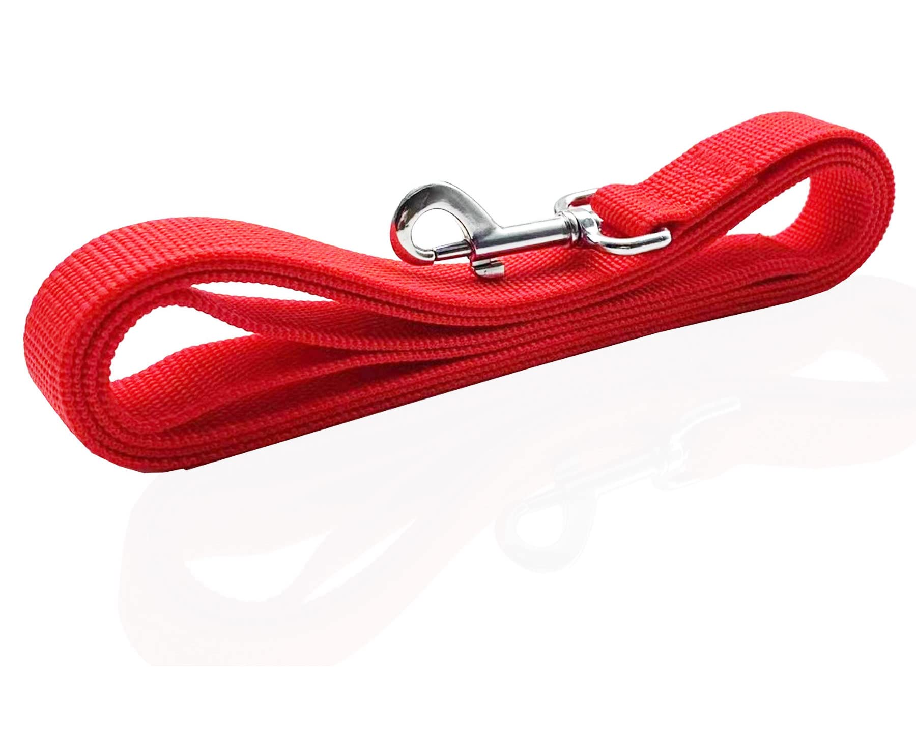 Nylon Dog Leash 4 Ft 5 Feet 6 Foot Long, Walking Training Dog Leashes For Medium Large Dogs, 1 Inch Wide (1'' X 4 Ft, Red)