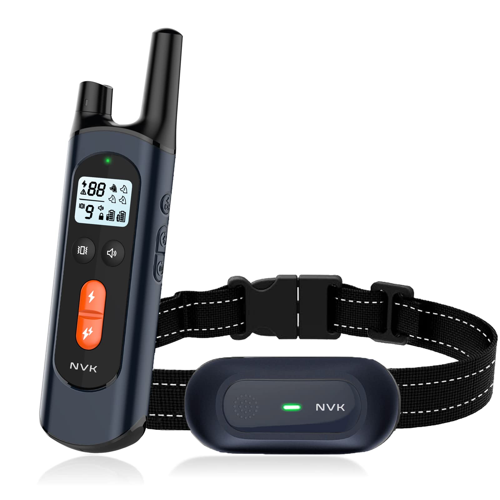 NVK Dog Shock Collar, Dog Training Collar with Remote for Small Medium Large Dogs, Rechargeable Dog Shock Collar with Shock, Vib