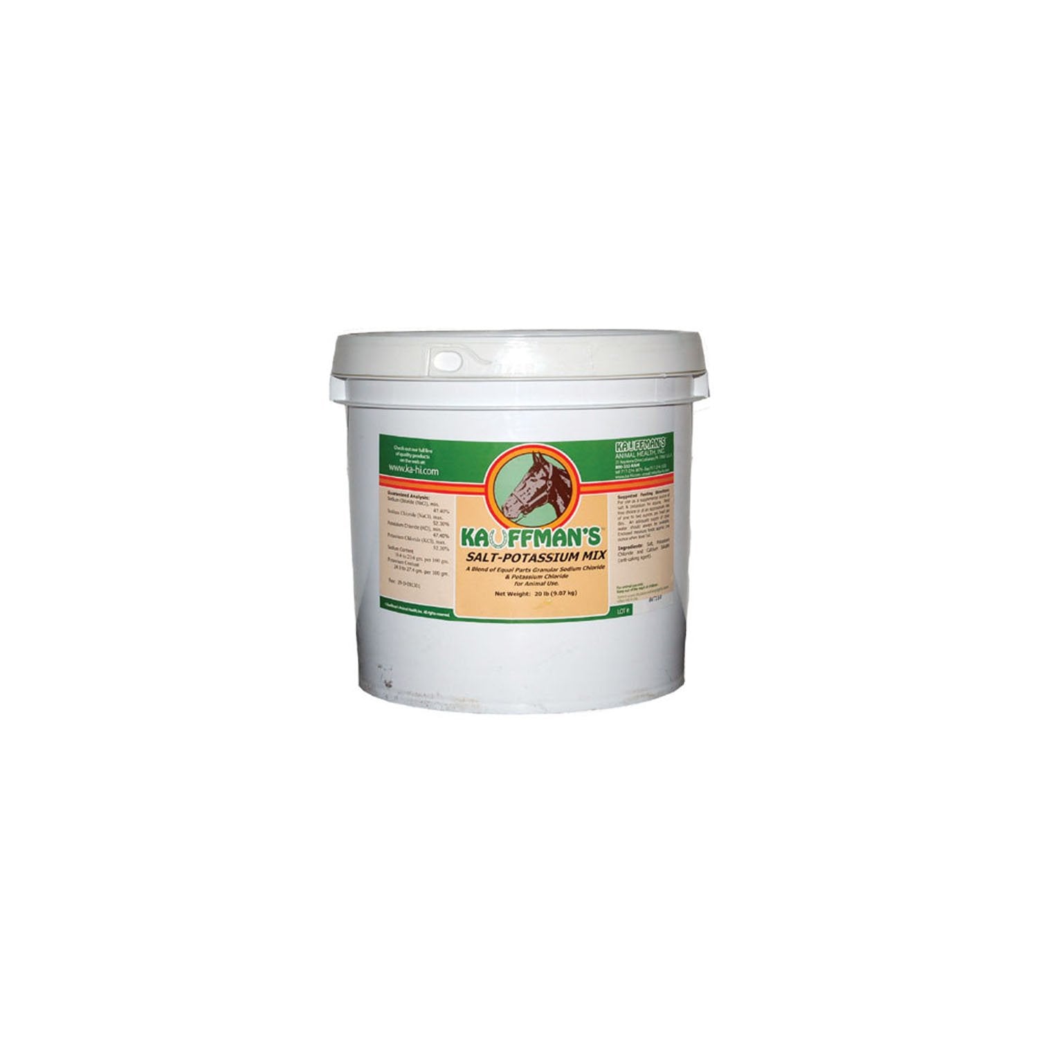Kauffman Salt Potassium Electrolytes for Horses - 20 Pounds