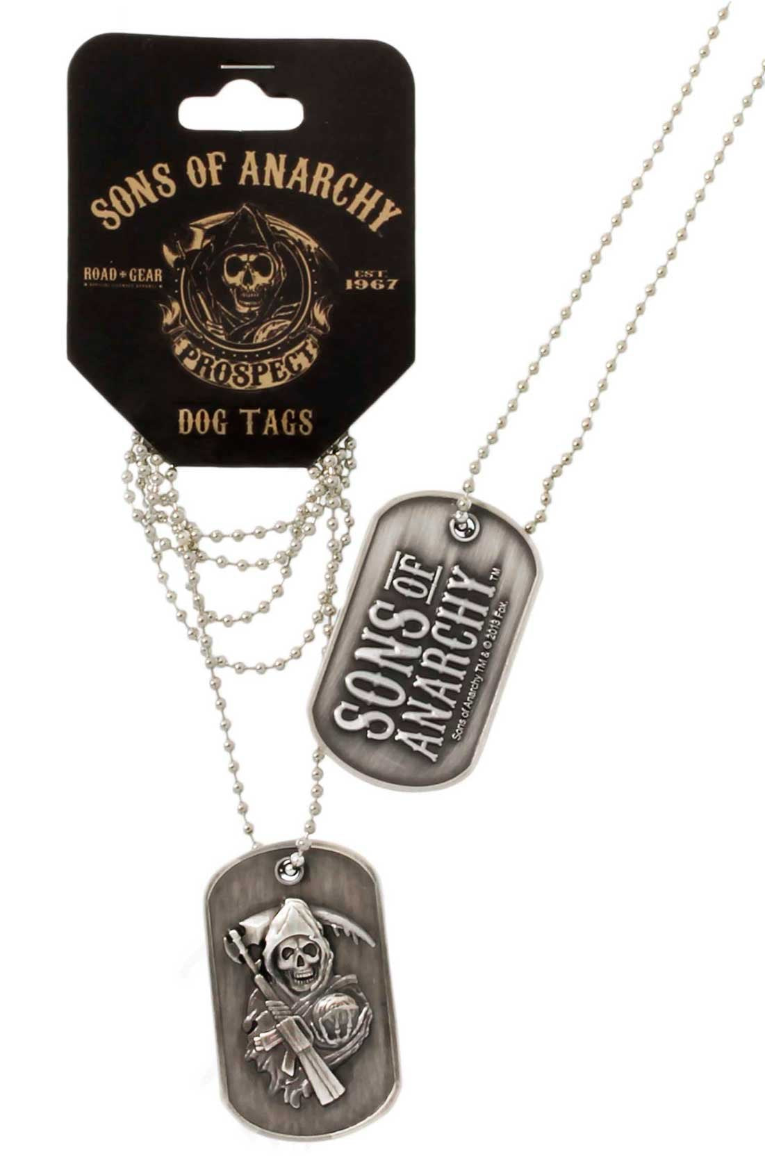 Sons Of Anarchy ~ Metal Double Sided Dog Tag ~ With 24' Chain
