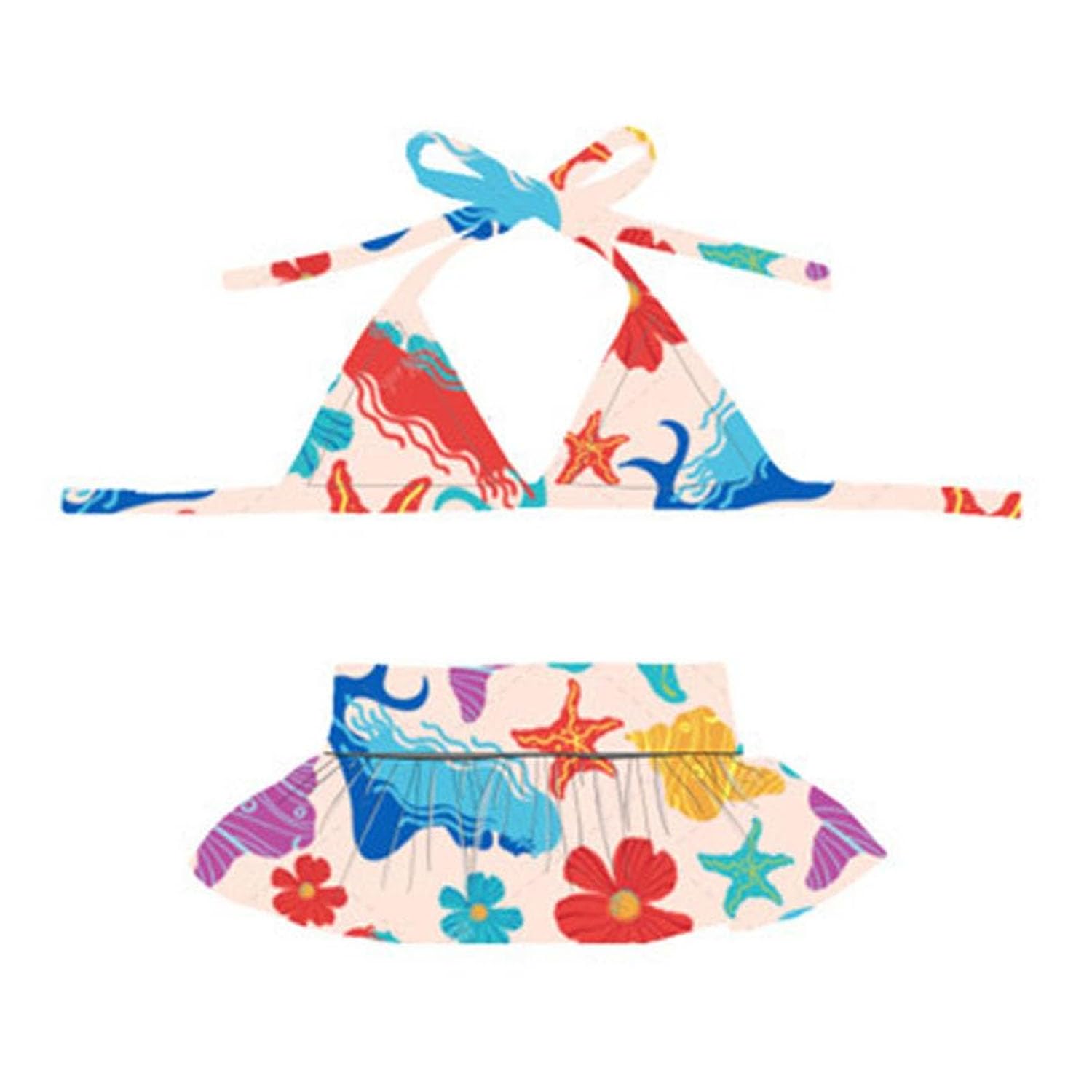 Dog Bikini Swimsuit Summer Puppy Bathing Dress Beach Clothes Cat Costume For Puppy Dog Cat (M, Colorful Flower)