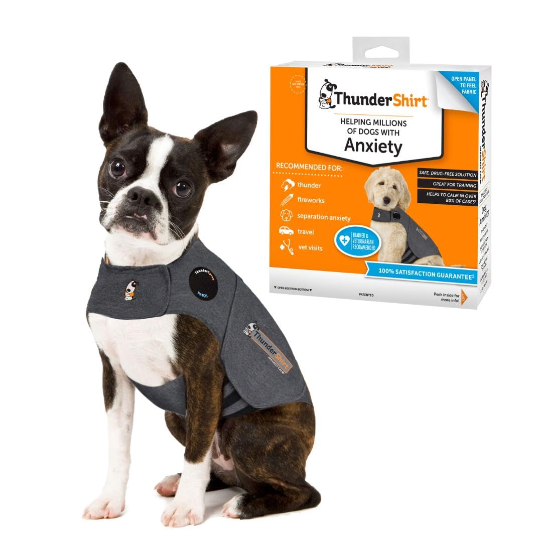 Thundershirt For Dogs, X Small, Heather Gray Classic - Dog Anxiety Relief Calming Vest