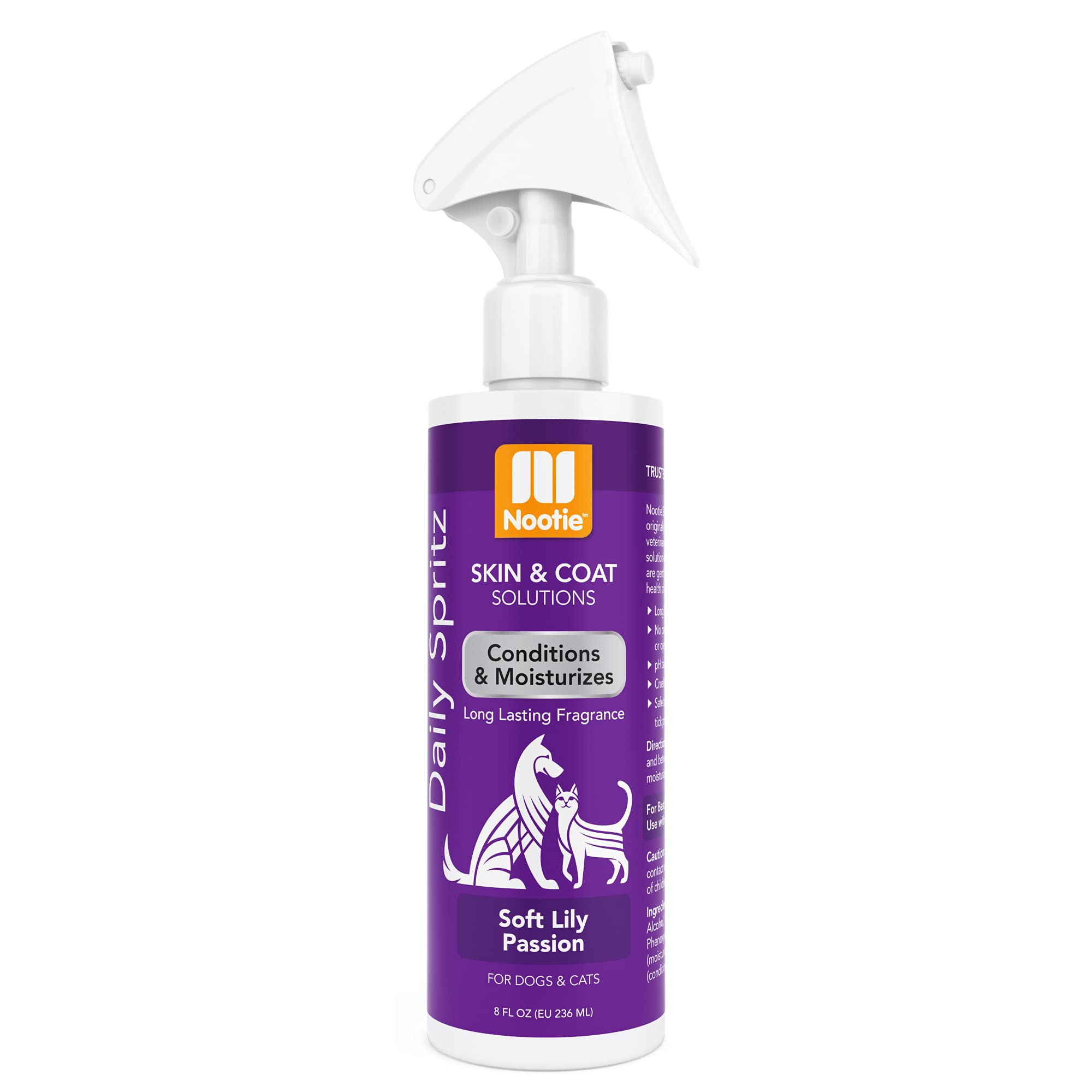 Nootie Daily Spritz Pet Conditioning Spray - Dog Conditioner For Sensitive Skin - Long Lasting Fragrance - No Parabens, Sulfates
