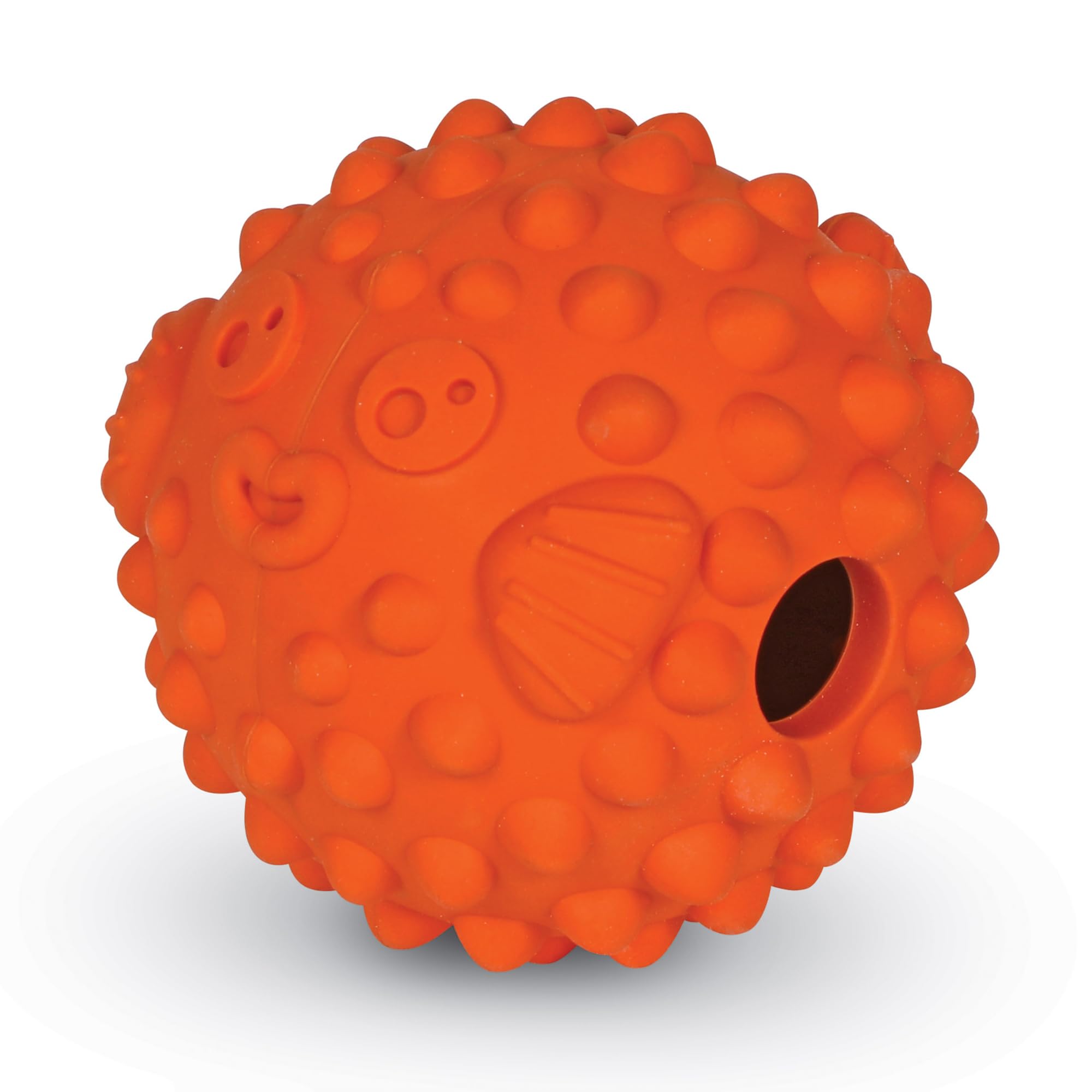 Brightkins Tough & Tumble Treat Dispenser Small Pufferfish - BPA Free Enrichment Dog Toys for Aggressive Play, Gift for Puppies