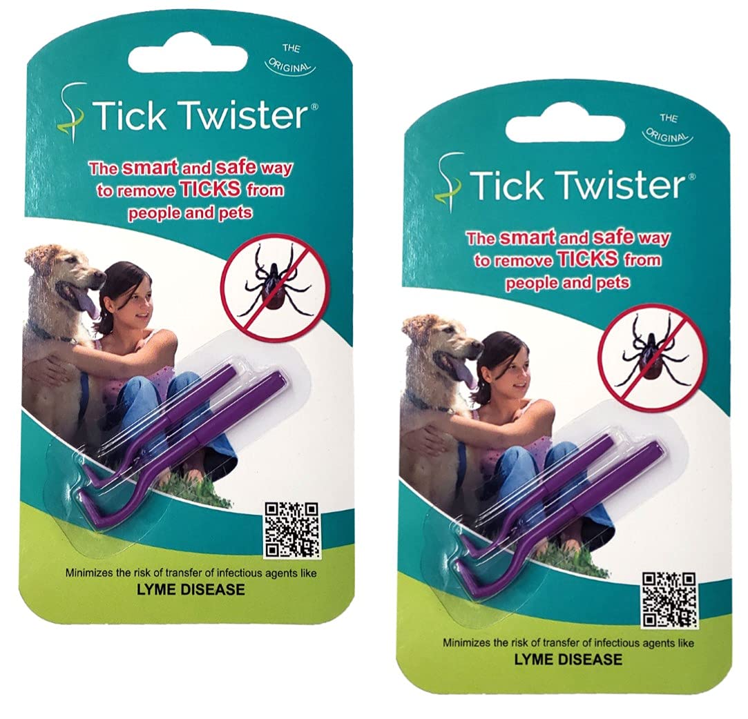 Tick Twister 00100-Pr Double, Purple, Two Sets Tick Remover Small And Large, 2 Pack