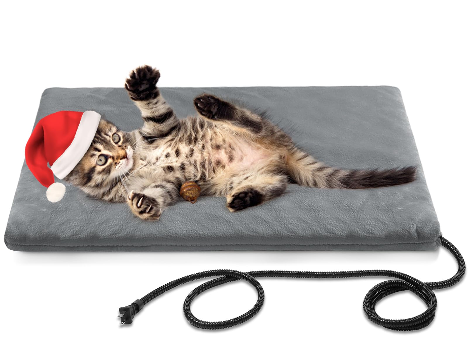 Eekkii Pet Heating Pad Indoor, Waterproof For Feral Cats And Dogs, Multiple Sizes, Chew Resistant Cord, Heated Bed For Whelping 