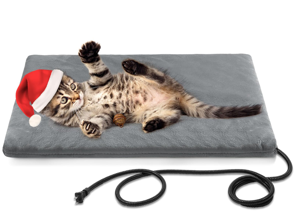 Eekkii Pet Heating Pad Indoor, Waterproof For Feral Cats And Dogs, Multiple Sizes, Chew Resistant Cord, Heated Bed For Whelping 