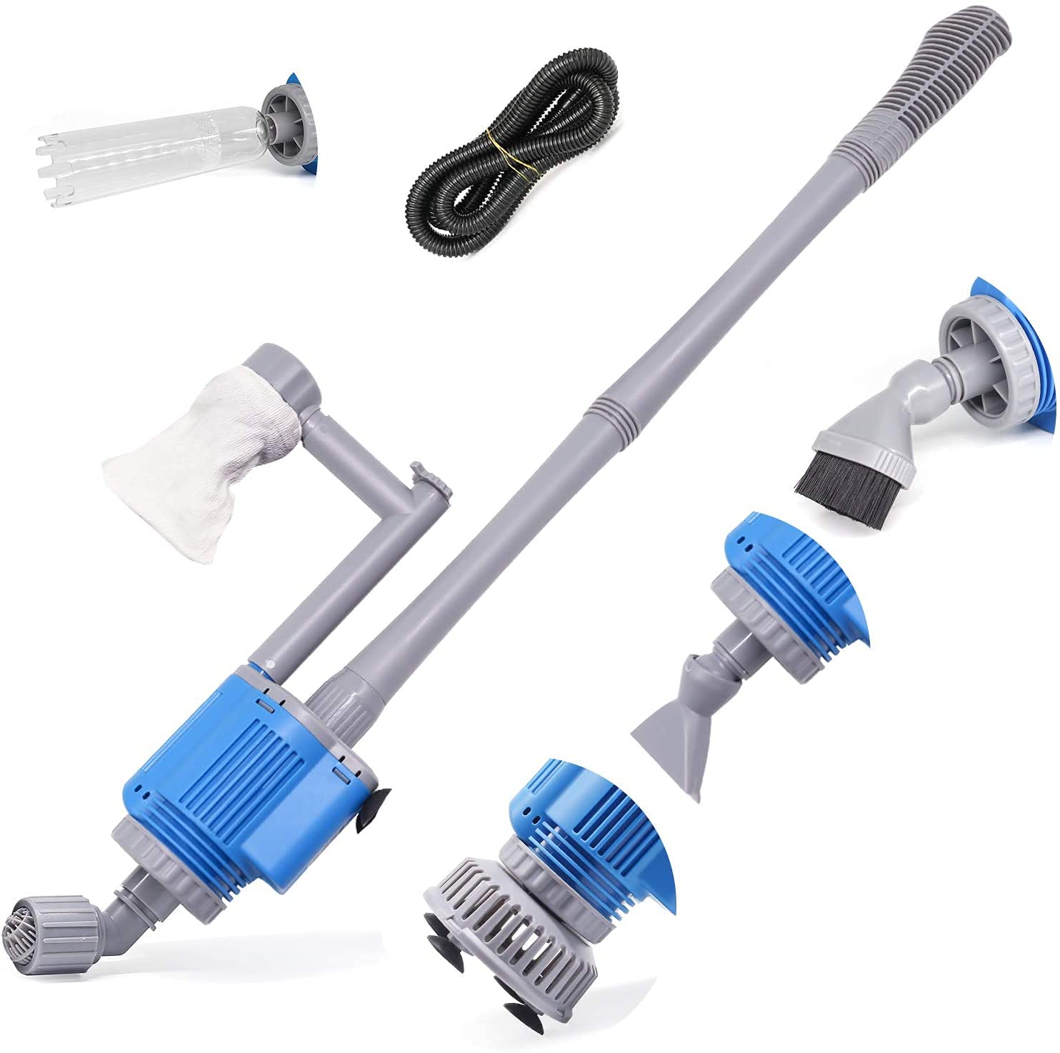 Upettools Aquarium Gravel Cleaner - Electric Automatic Removable Vacuum Water Changer Sand Algae Cleaner Filter Changer 110V/28W