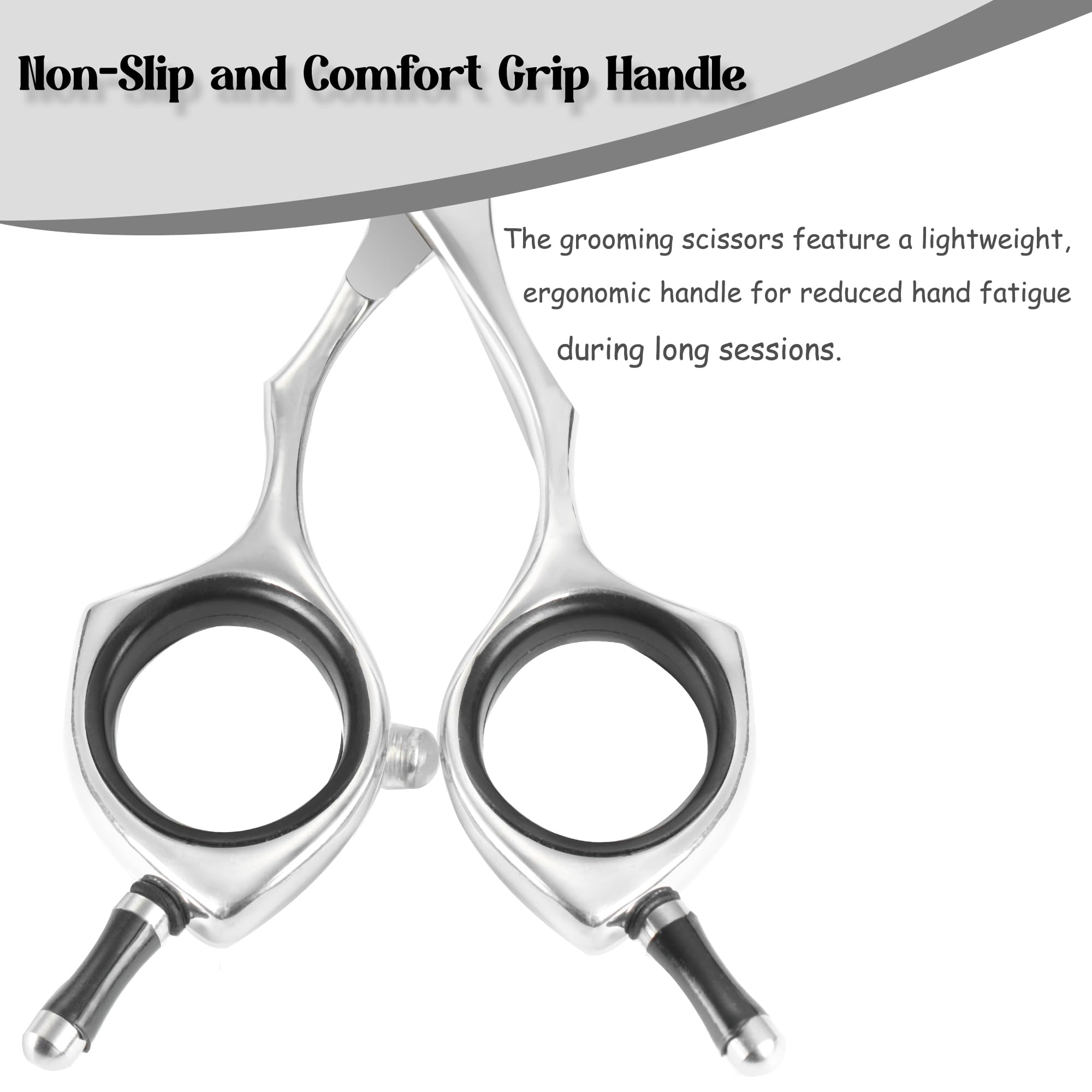 Momotou Dog Grooming Scissors 5 Inch Small Straight Scissors Super Light Professional 440C Stainless Steel Pet Shears For Trimmi