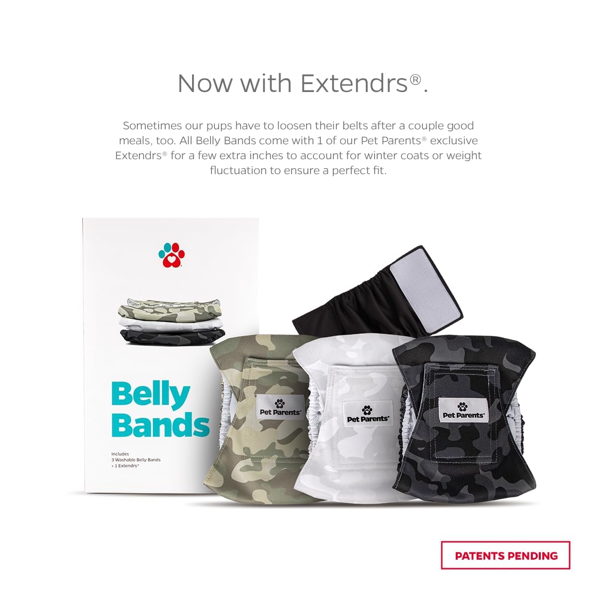 Pet Parents Premium Washable Belly Bands For Male Dogs & Extendrs, (3Pack) Of Male Dog Diapers & Male Dog Belly Bands, Color: Camo, Size: Extra Small Dog Diapers Male