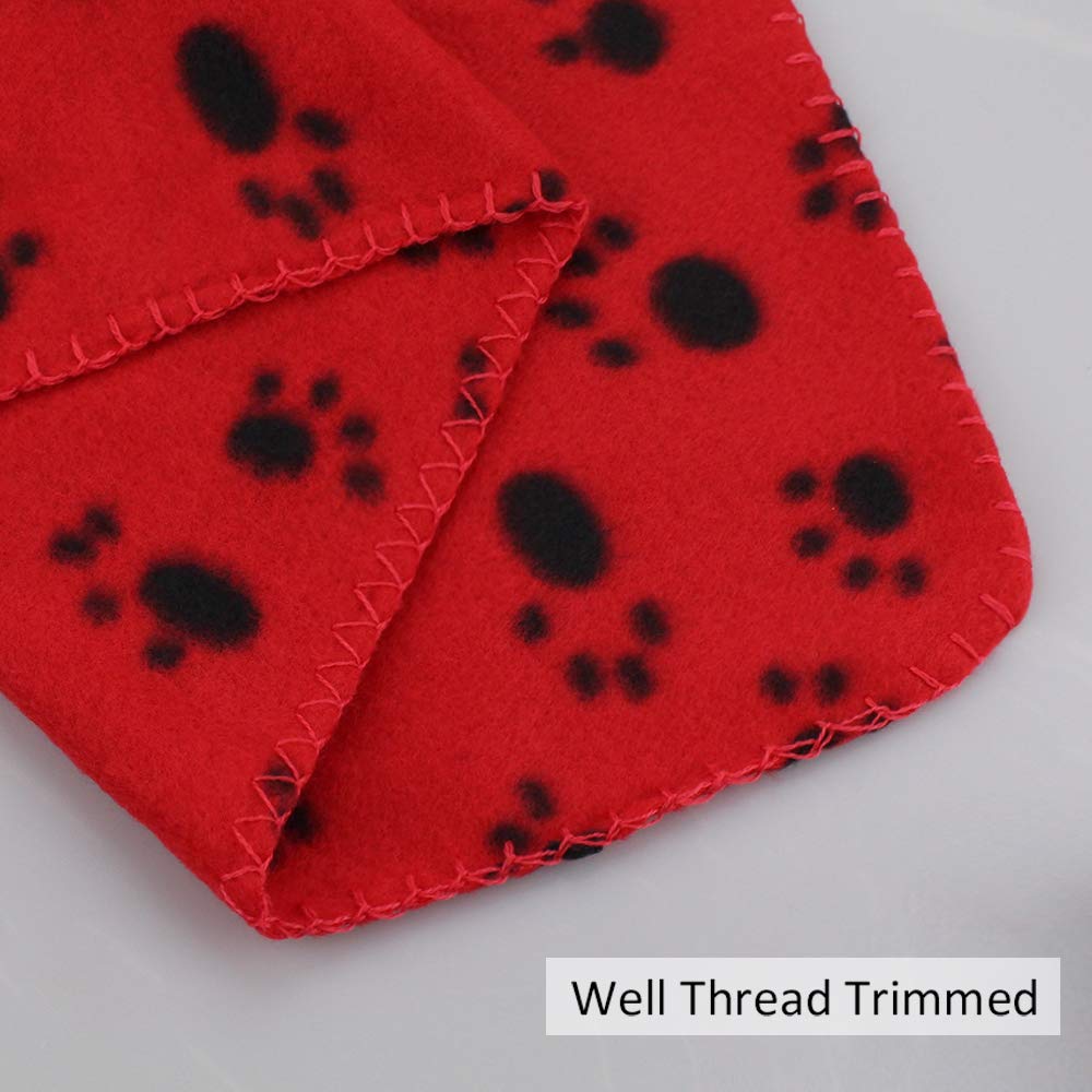 Comsmart Dog Blankets For Small Dogs, 6 Pack Puppy Blanket Cute Paw Print Pet Blanket For Dog, Puppy, Cat, Kitten, 39X31 Inches,