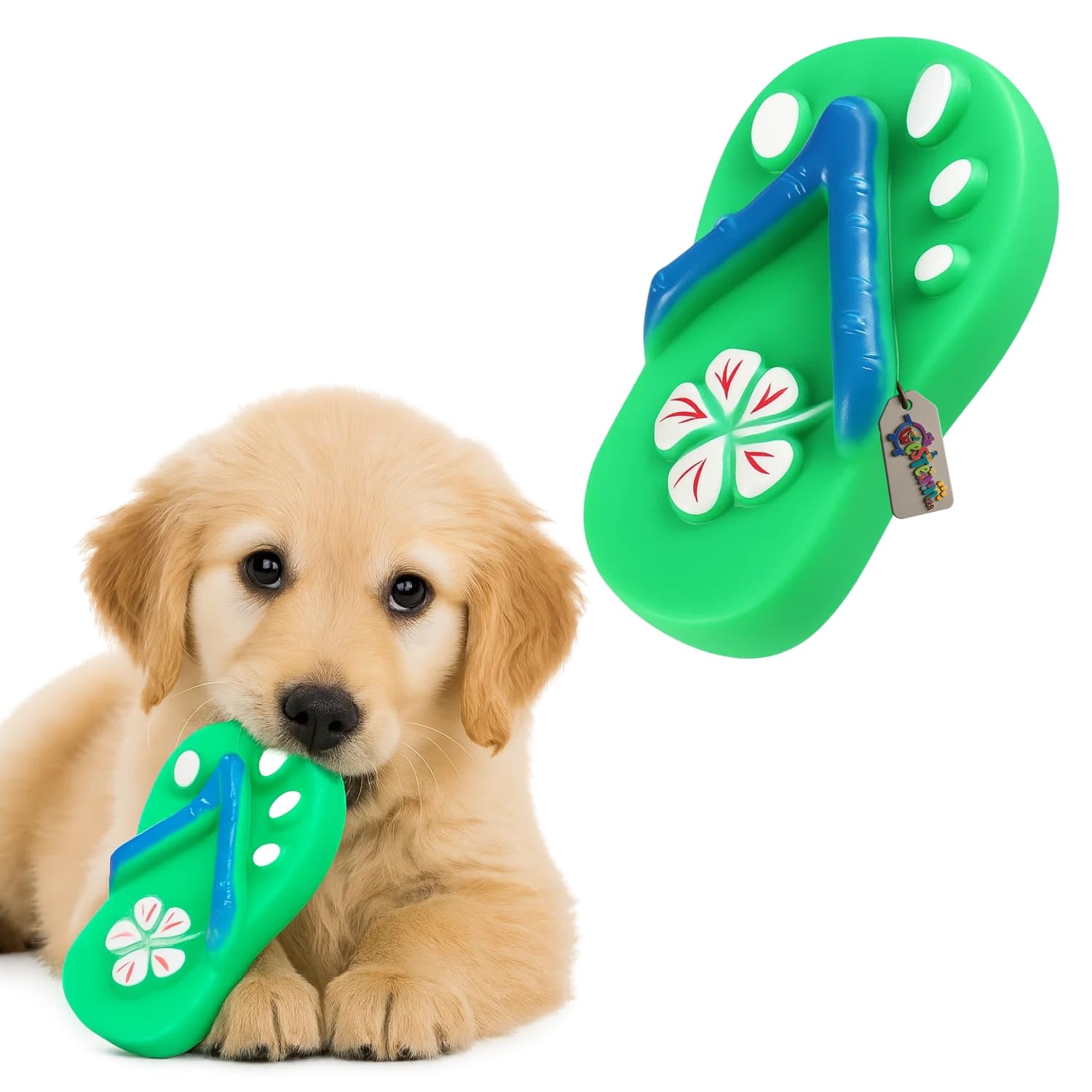 Western Era Slipper Shaped Dog Squeaky Toy | Chewable Pet Toy with Builtin Sounder for Dogs | Interactive, Fun, Playful Shoe St
