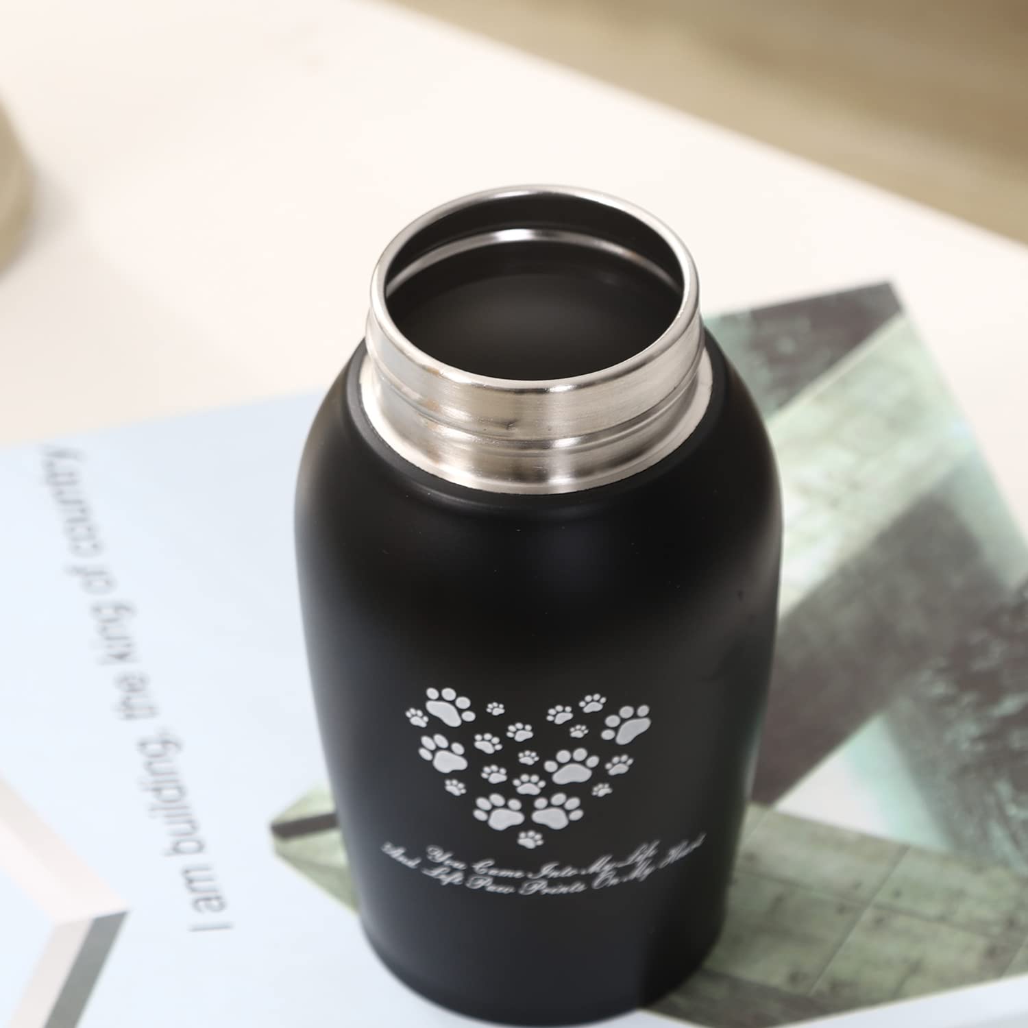 Youdear Memorials Stainless Steel Pet Urns,Premium Urns for Dog and Cat Ashes,Suitable Size Urns for Pet Ashes (Small, Purple)