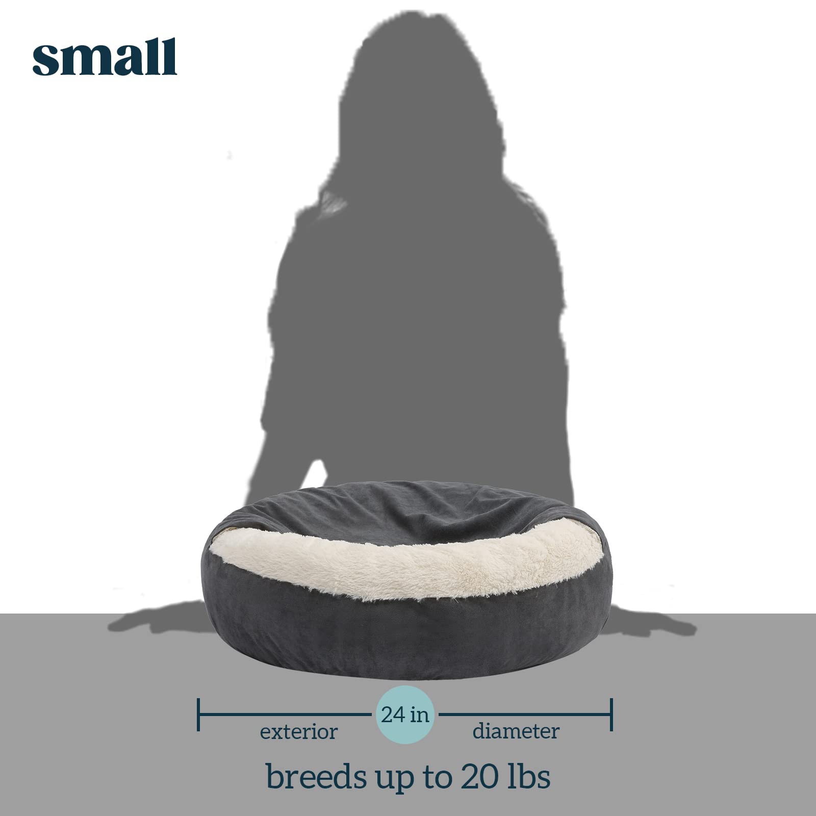 Pelzin Small Dog Bed For Extra Small Dogs Up To 20Lbs - Washable Burrow Puppy Beds With Blanket Attached - Covered Dog Cave Bed