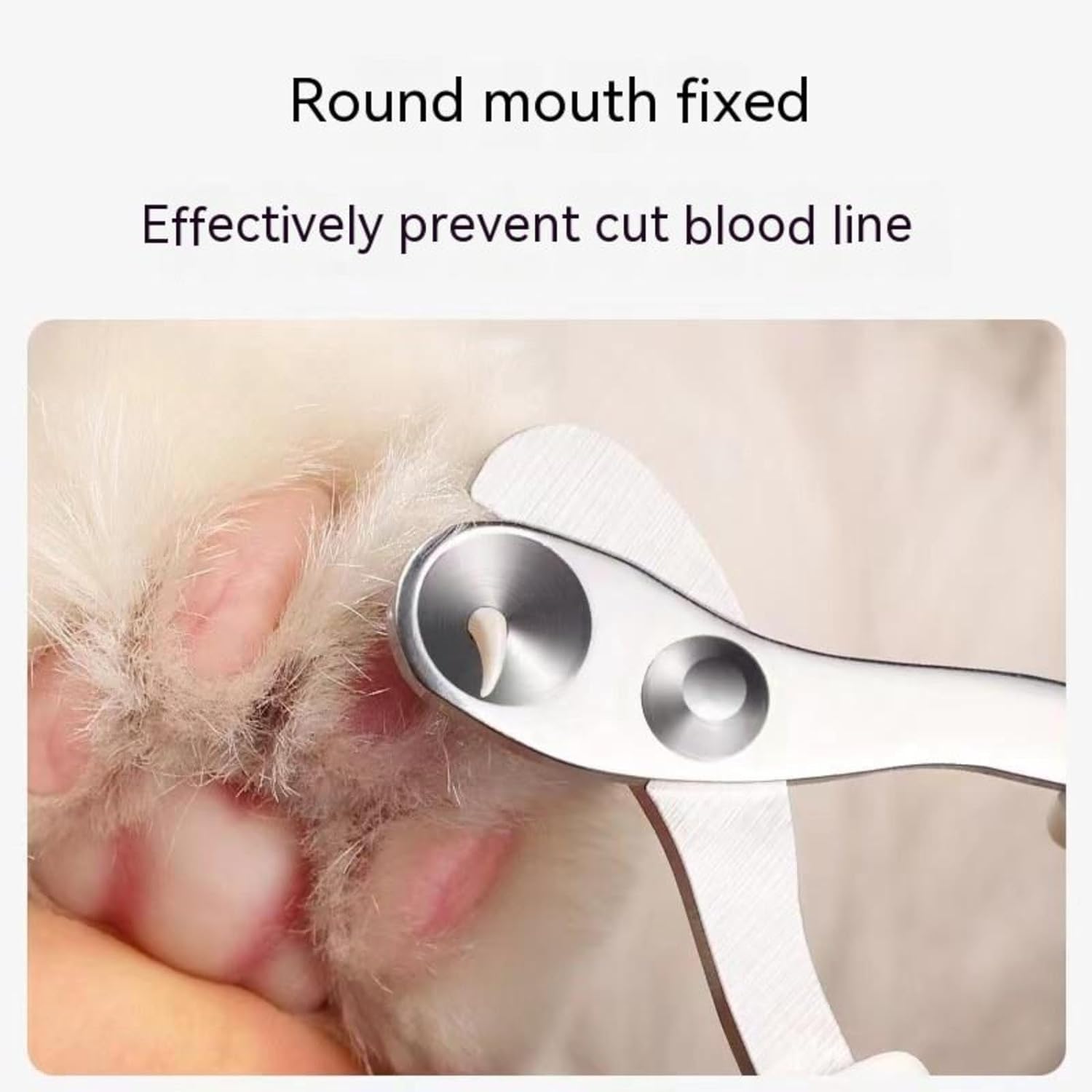 Vesslam Cat Nail Clippers With Circular Cut Hole -Avoid Over Cutting Pet Nail Clippers -Sharp Angled Blade Professional Paw Trim