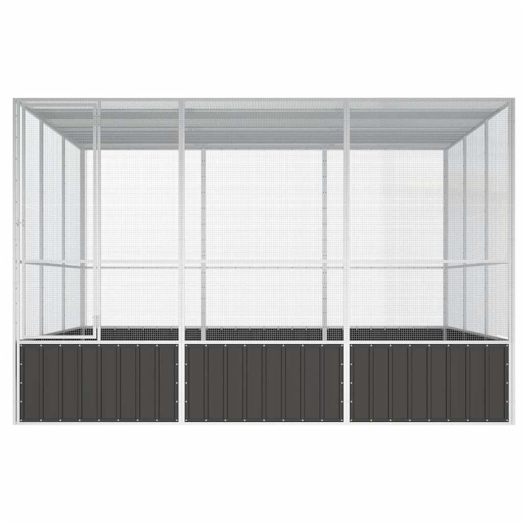 vidaXL Bird Cage Anthracite 119.1x127.8x83.3 Galvanized Steel