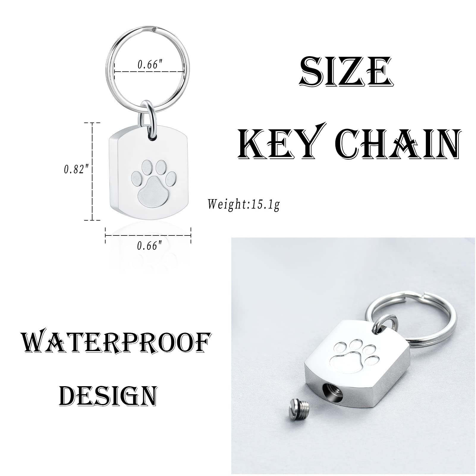 Minicremation Cremation Jewelry Urn Necklace For Ashes For Pet, Paw Print Memorial Ash Jewelry, Keepsake Pendant For Pet'S Cat D