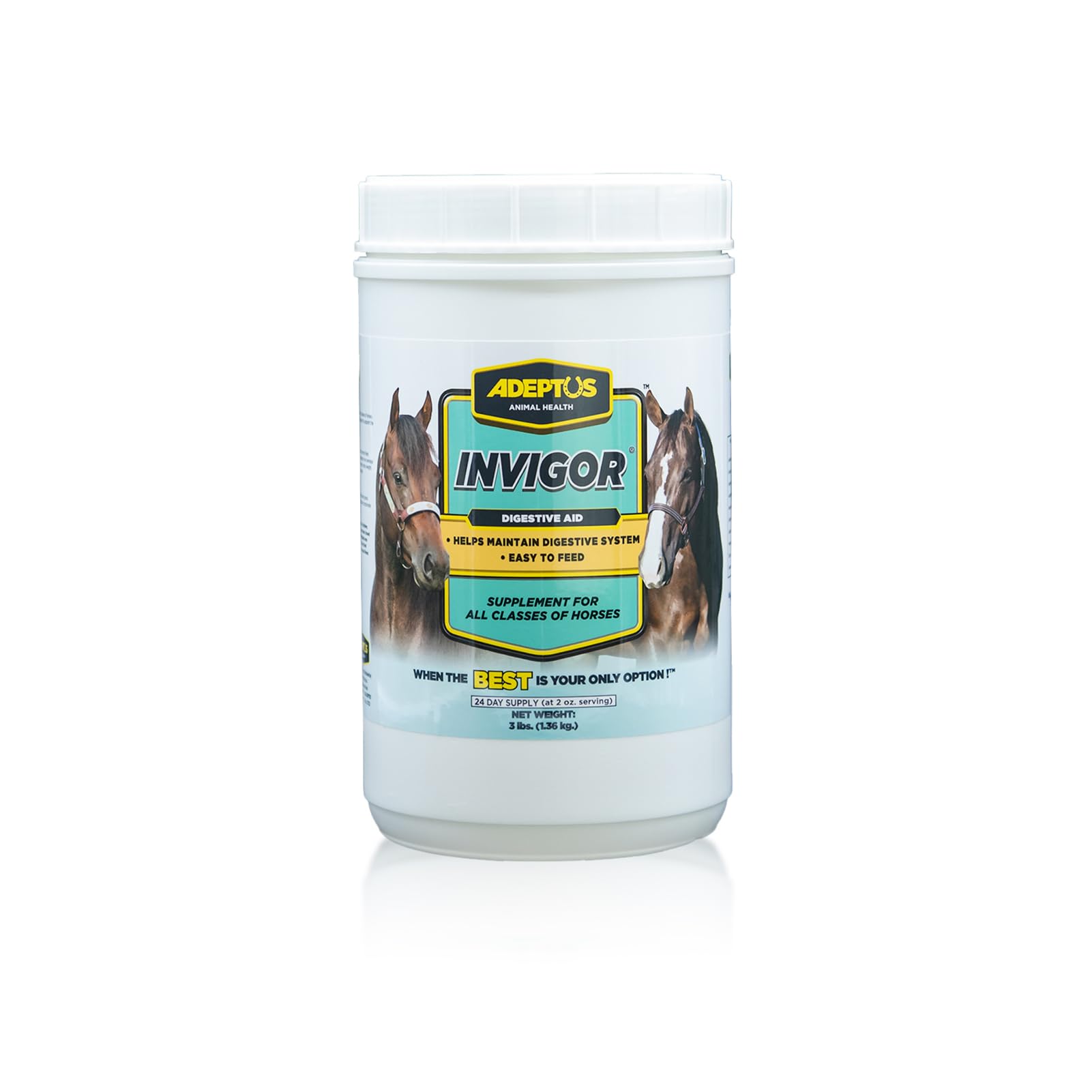 Adeptus Nutrition Invigor Equine Digestive Support Supplement, Daily Prebiotic Yeast Formula with Hydrolyzed & Dehydrated Yeast,