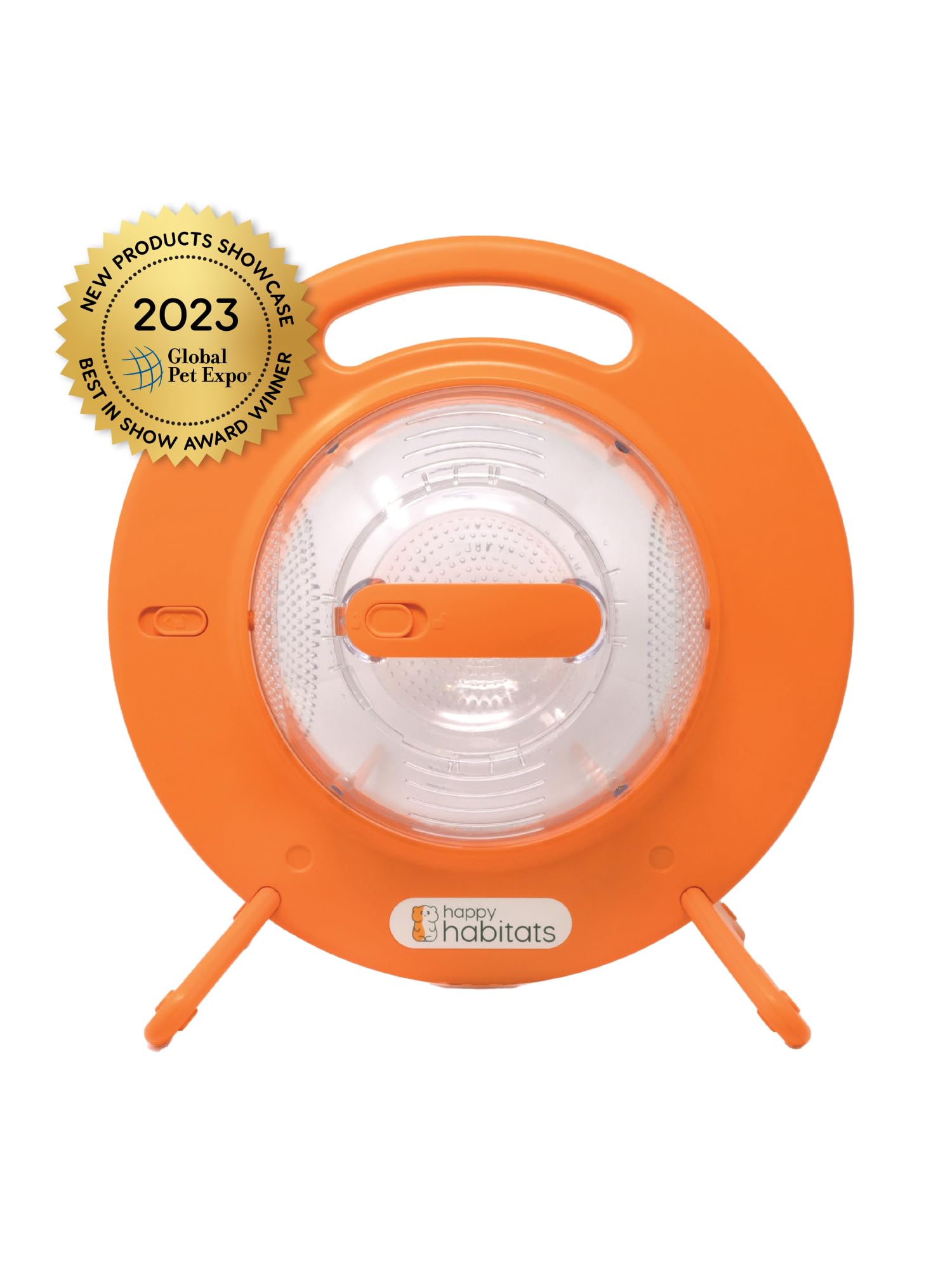 Happy Habitats Halo Portable Pet Carrier - Unique Hamster Ball & Small Animal Exercise Ball - Safe Hamster Carrier - Breathable
