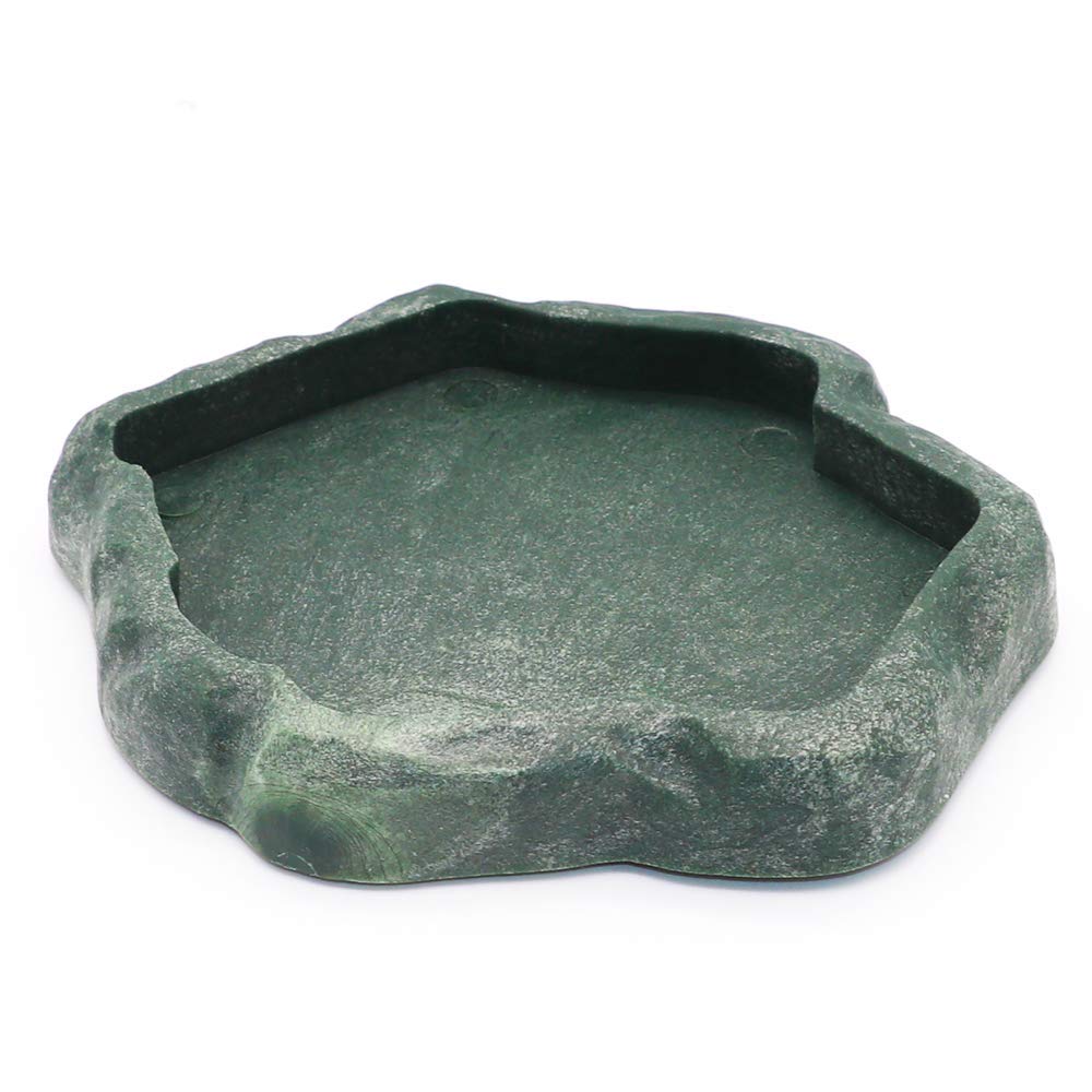 Slson Reptile Feeder Terraium Bowl Plastic Shallow Reptile Feeder For Food And Water Feeding Dish For Lizard Gecko Bearded Dragon