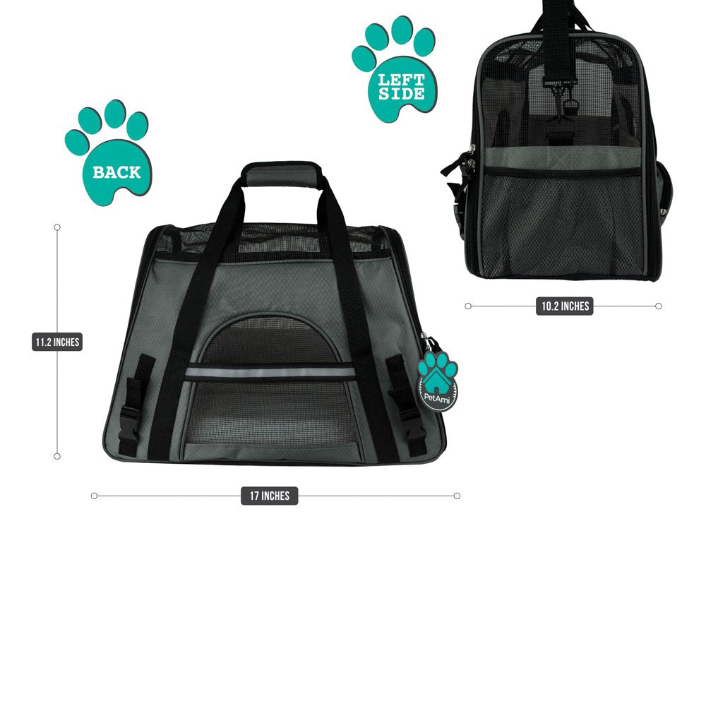 Petami Airline Approved Pet Carrier For Cat, Soft Sided Dog Carrier For Small Dogs, Cat Travel Supplies Accessories Indoor Cats,