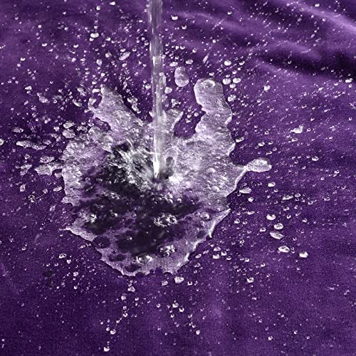 Yaning Waterproof Blanket For Bed Couch Sofa, Soft Liquid Pee Proof Pet Blanket For Dog Puppy Cat, Reversible Sherpa Fleece Furniture Protector (Dark Purple, 30X40 Inches)