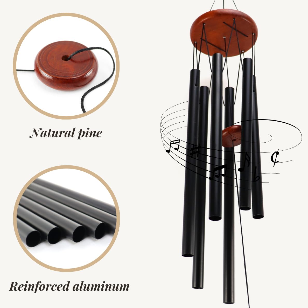 Tierecare Pet Memorial Wind Chimes For Loss Of Dog & Cat Passed Away Remembrance Gift With Sympathy Card For Grieving Pet Owners