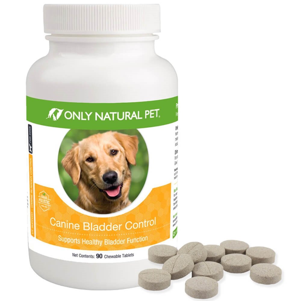 Only Natural Pet Canine Bladder Control for Dogs - Helps with Pet Incontinence and Strengthen Bladder - 90 Chewable Tablet Pills