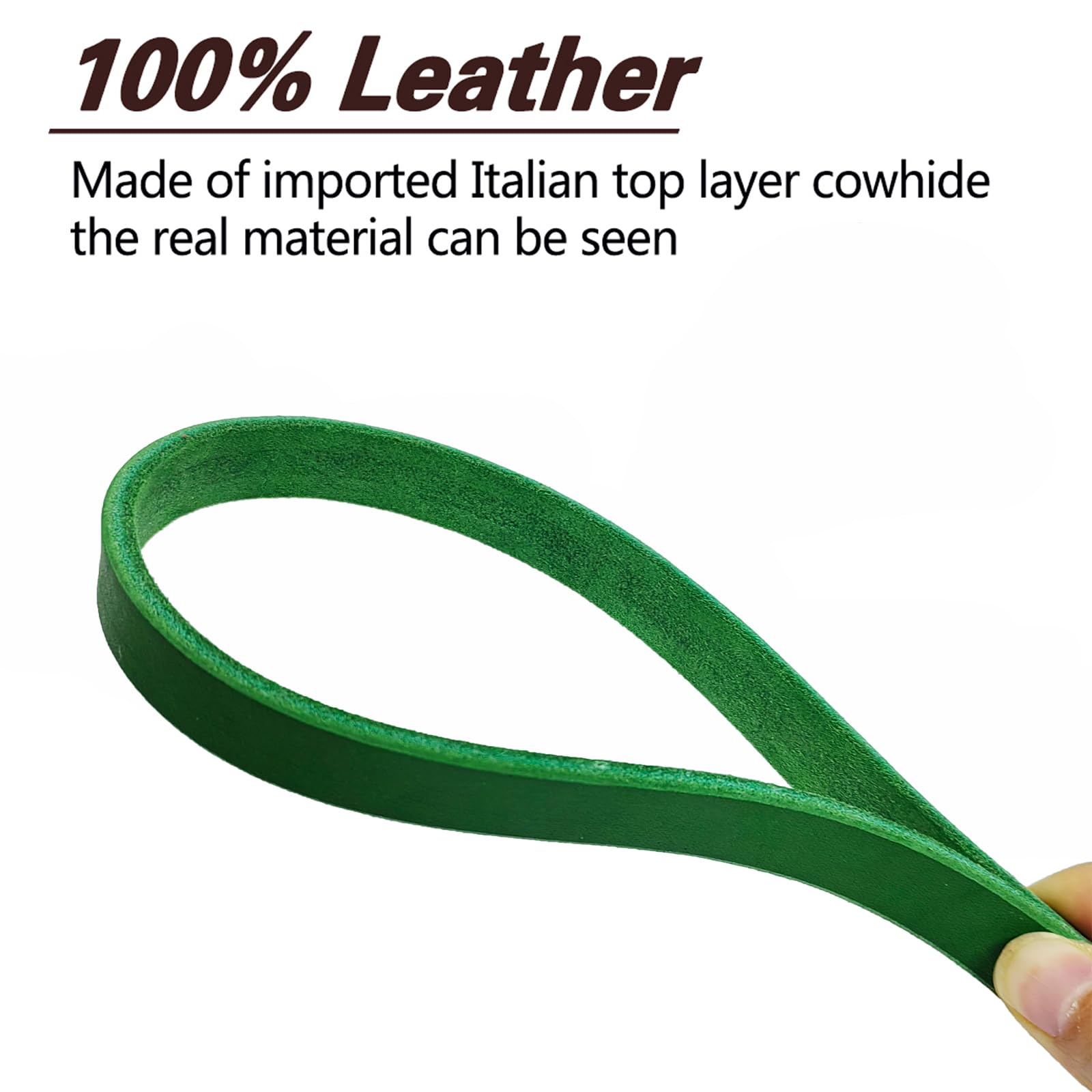 Lwbmg Leather Dog Leash 6Ft X 1/2 Inch, Heavy Duty Pet Leash, Strong Sturdy Genuine Leather Braided Dog Leashes, Soft And Comfor