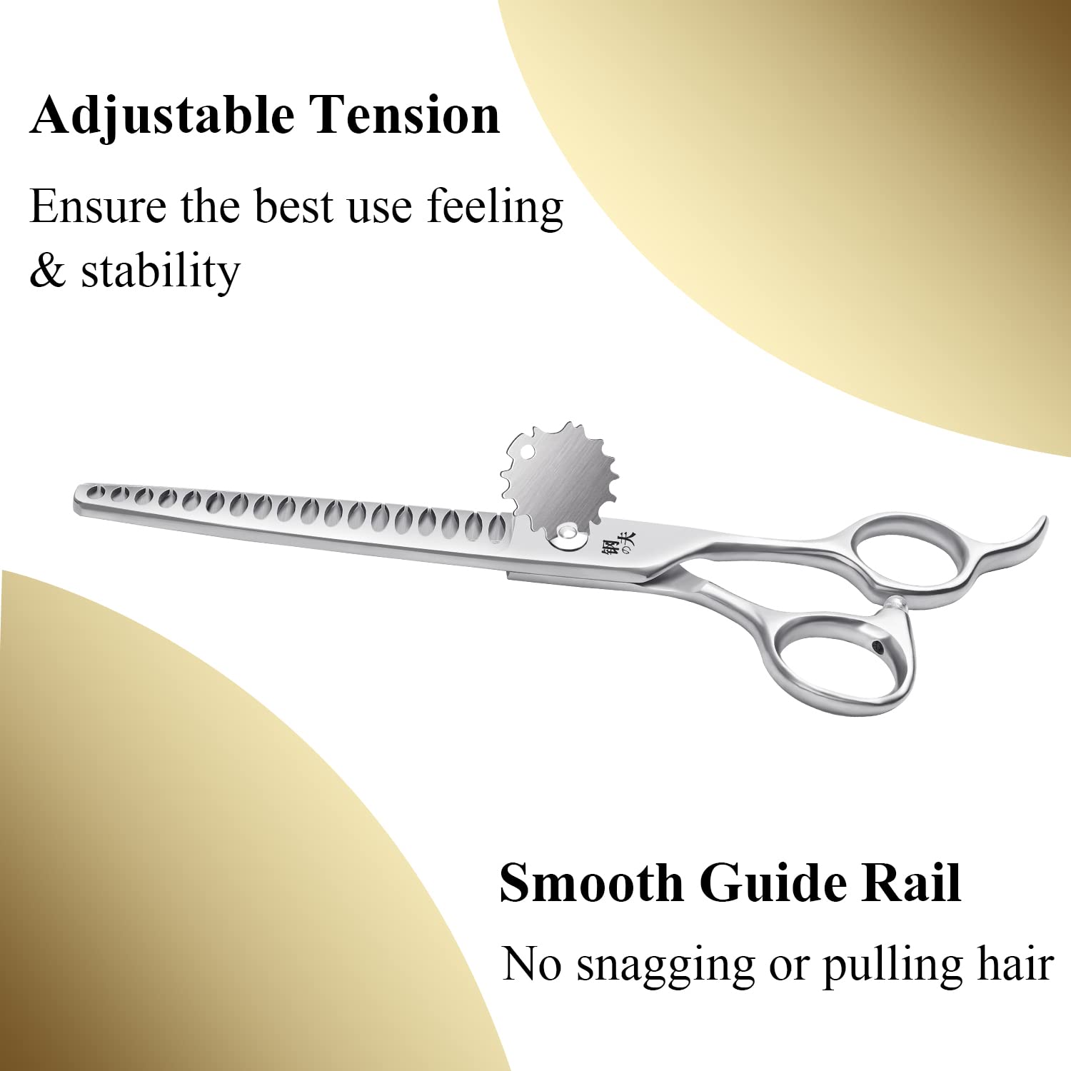 Dog Professional Grooming Scissors, Pets Body & Facial Trimmer, 7' Titanium Cat Thinning Shears, Stainless Steel With Round Tip For Long, Medium, Short, Thick, Wiry, Curly Hair